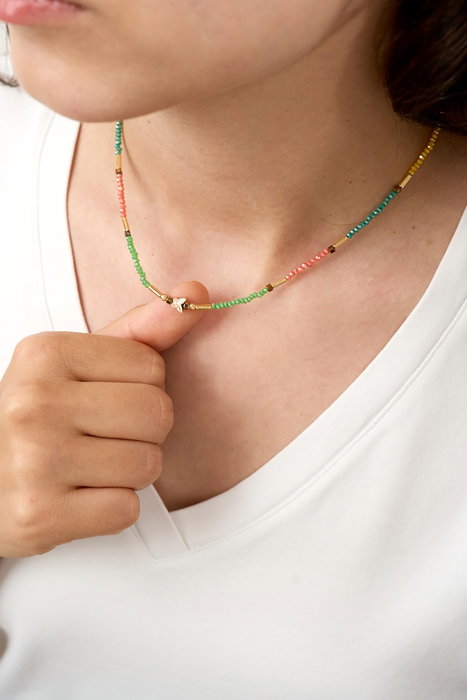 Heliophilia Silver Collar de Metal Multicolor
